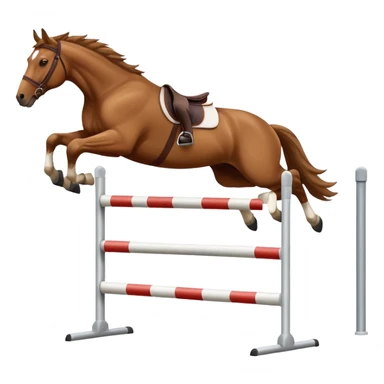 horse jumping over a barrier sticker