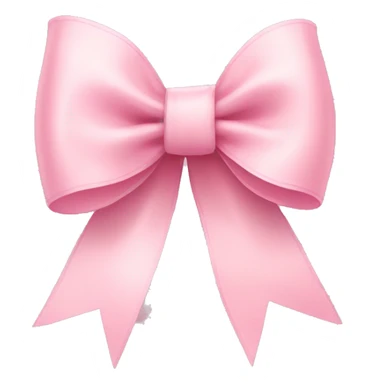 light pink ribbon bow sticker