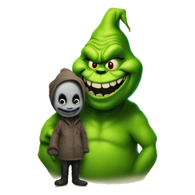 Oogie boogie being best friends with the Grinch sticker