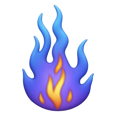 Periwinkle realistic fire sticker