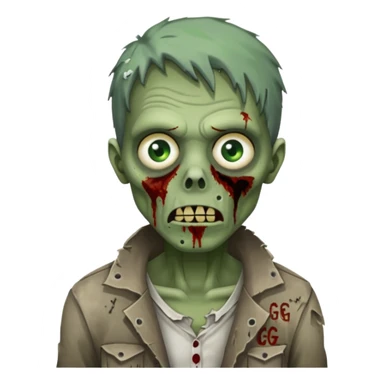 a zombie saying gg sticker