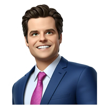 smiling boy in formal attire sticker