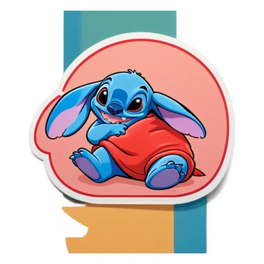 Lilo from lilo and stitch laying on her side napping sticker