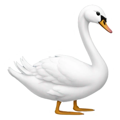 swan with legs sticker