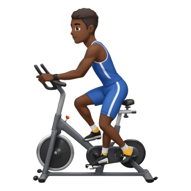 african american male on stationary bike sticker
