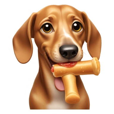 dachshund eating gimbab sticker