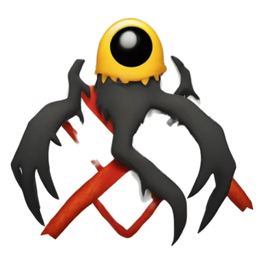 goofy danger warning sign monster sticker