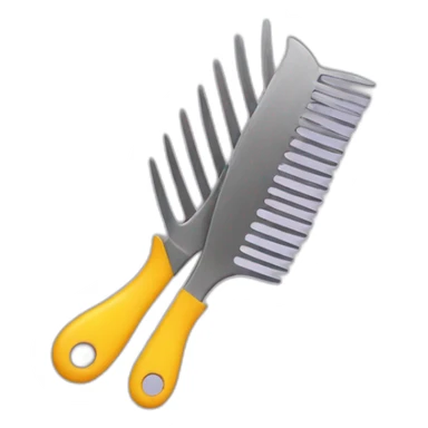 Comb with eyes and legs and hands sticker