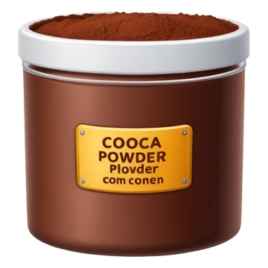 container of cocoa powder sticker