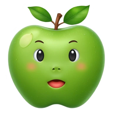 subtle, funny emoji hinting at a penis shape, using fruit or everyday items, apple emoji style sticker