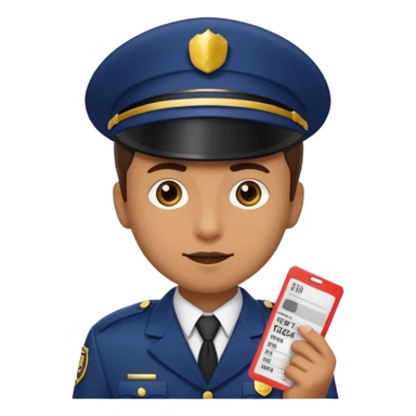 ticket inspector with punch sticker