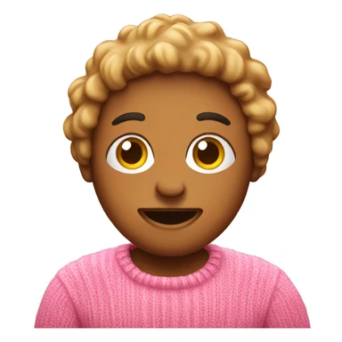 Christmas cookie in a pink sweater sticker