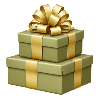 Light olive Christmas gifts under a white Christmas tree  sticker