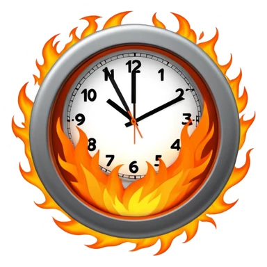 clock fire gif sticker