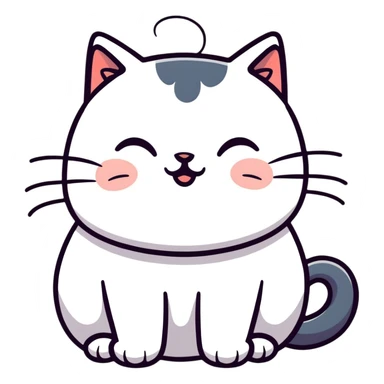 Cat with sleepy face  sticker