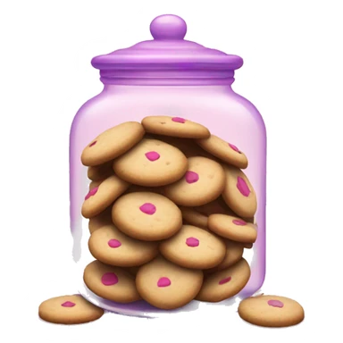 Pink cookie jar with cookies  sticker