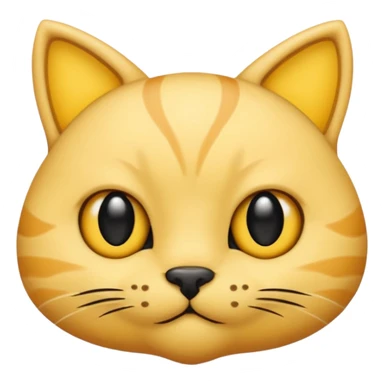 a bright yellow cat head with black eyes and not too chubby cheeks and looks exactly like the youtuber thinknoodles and a black nose and doesnt look realistic sticker