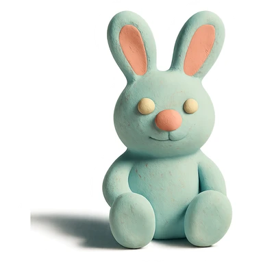 pastel colors claymation style animal sticker