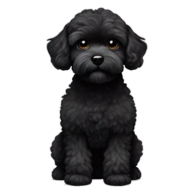 Black maltipoo  sticker