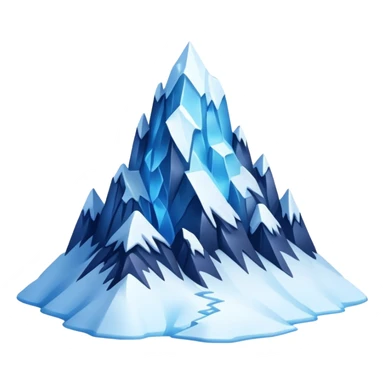 eternal blue winter mountain sticker