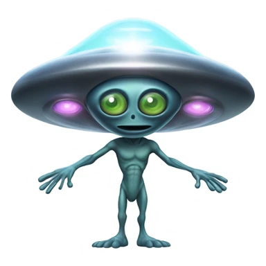 alien takes ufo sticker