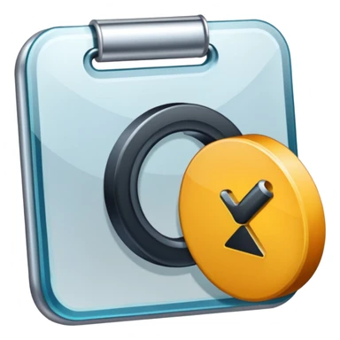 audit trail icon no human, no metal, not shiny, not grey sticker