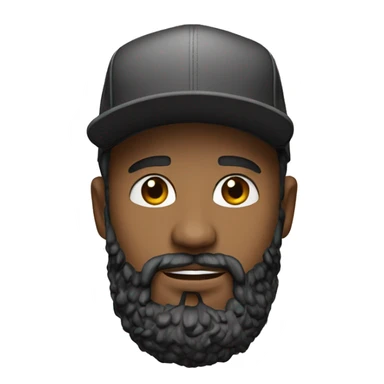 handsome with beard and snapback hat sticker