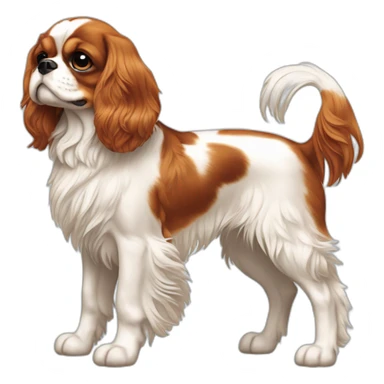 dog Cavalier King Charles Spaniel full body sticker