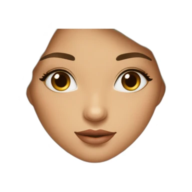 lola cheuveux brun long lise avec des cils et une peaux claire sticker