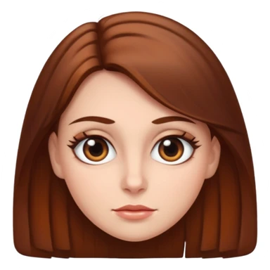 Woman with brown hair and bug eyes sticker