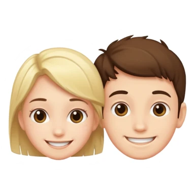 boy upside down with girl sticker