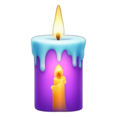 big candle with magic lights around sticker