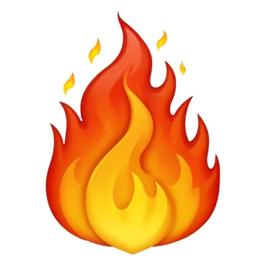 Black fire emoji sticker
