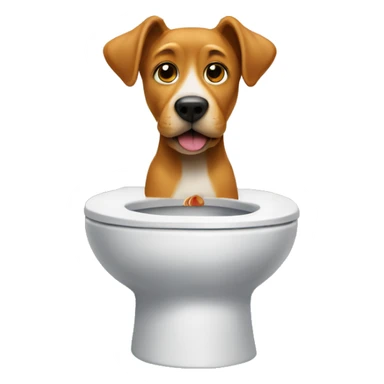 A dog in a toilet  sticker
