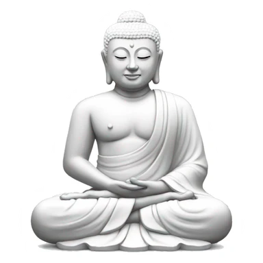 Buddha statue white  sticker
