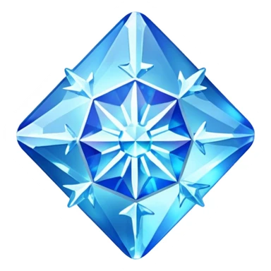 Blue Gem with an Ice Flake Inside sticker