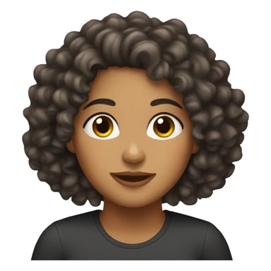 Latina with curly hair sticker