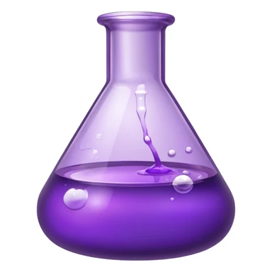 purple chemical flask sticker