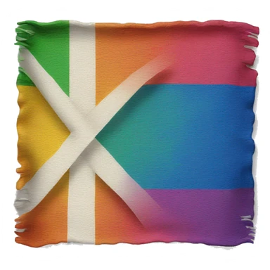 Drapeau lgbt avec une croix dessus sticker