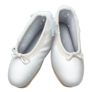Ballet slippers in snow sticker