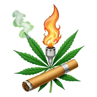 a lit joint sticker