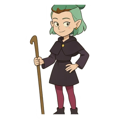 ghibli style Amity Blight from The Owl House sticker