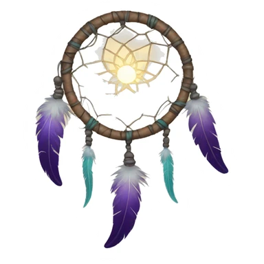a crescent dreamcatcher sticker