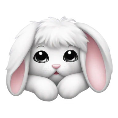 Bunny wearing a sleep eye mask sticker
