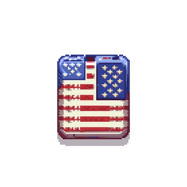 American flag with stars and stripes sticker