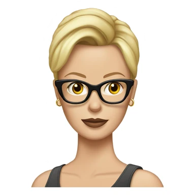 charlize theron wearing tank top and wearing glasses  sticker