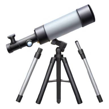 An icon featuring a telescope, stars, and a planet, symbolizing astronomy. The design includes a crescent moon, distant galaxies, and constellations, representing the study of space and celestial bodies. Transparent background highlights the exploration of the universe and cosmic phenomena. sticker