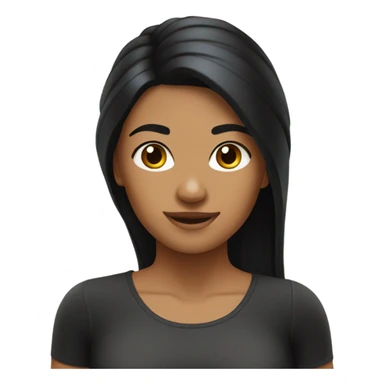 Tan skin long black hair girl pilates  sticker