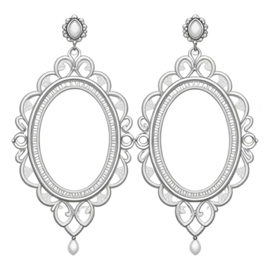 lace frames turning earrings into talismans of beauty sticker