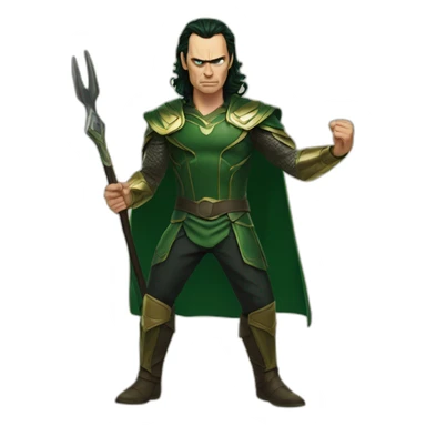 Angry classic Loki sticker